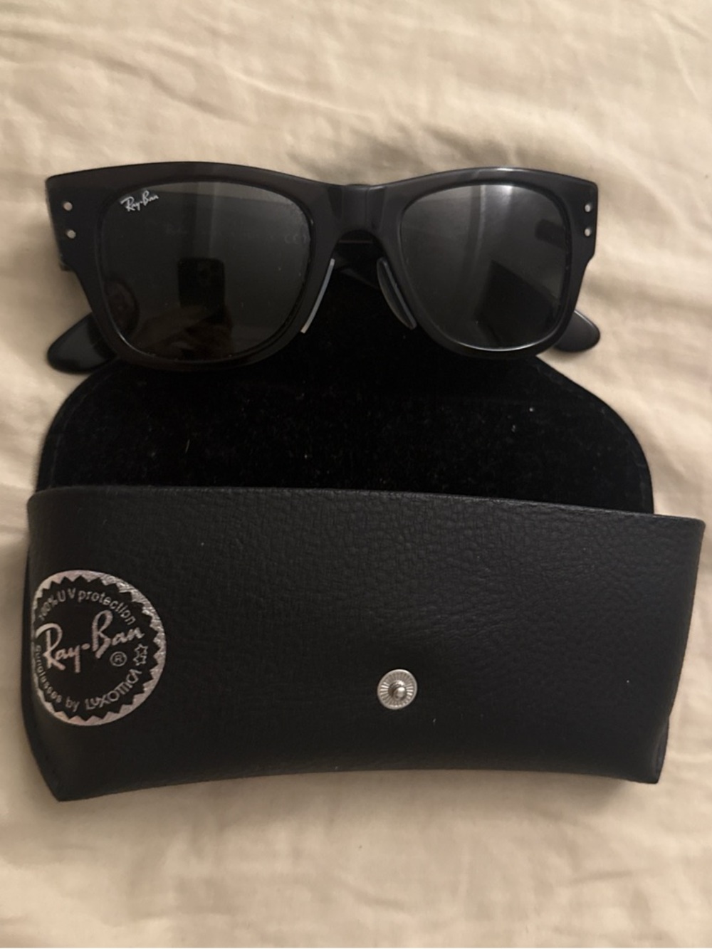 Ray-Ban Mega Wayfarer Black/GreenSunglasses with Black Case